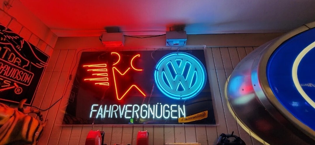 Original Vintage Volkswagon fahrvergnugen VW Dealership Sign - Not Ford chevy Original Vintage Volkswagon fahrvergnugen VW Dealership Sign - Not Ford chevy