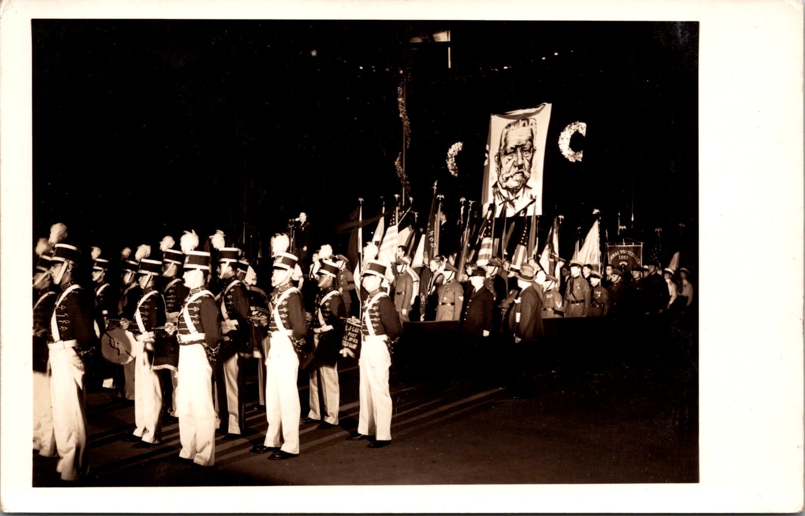 1934 Mint USA RPPC Postcard German American Bund Funeral March for Hindenburg 1934 Mint USA RPPC Postcard German American Bund Funeral March for Hindenburg