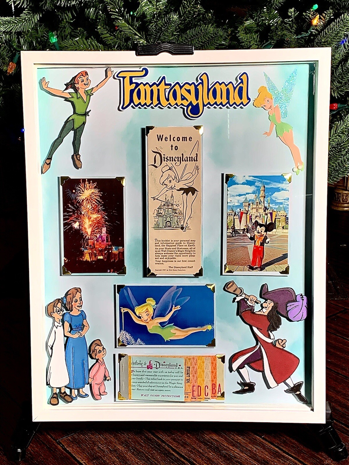 vintage disneyland tinker bell ticket book 1957 pamphlet postcards shadow frame vintage disneyland tinker bell ticket book 1957 pamphlet postcards shadow frame