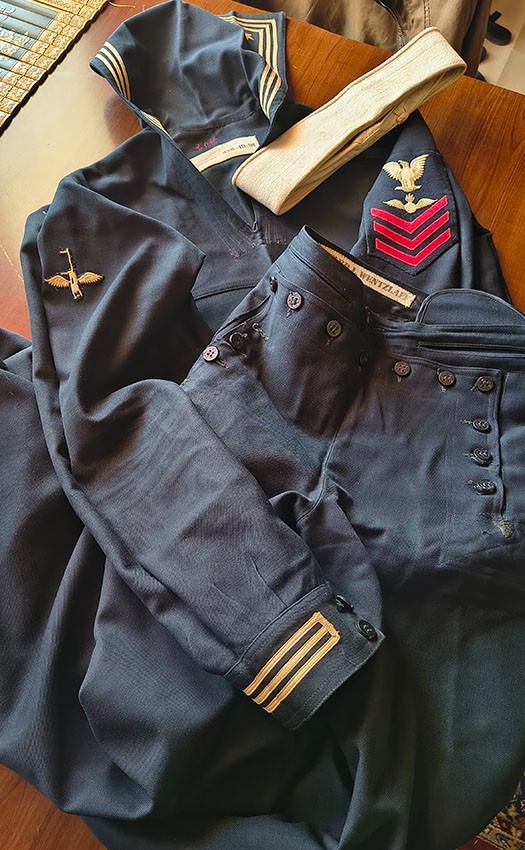 WW2 USS ARIZONA UNIFORM NAMED WW2 USS ARIZONA UNIFORM NAMED