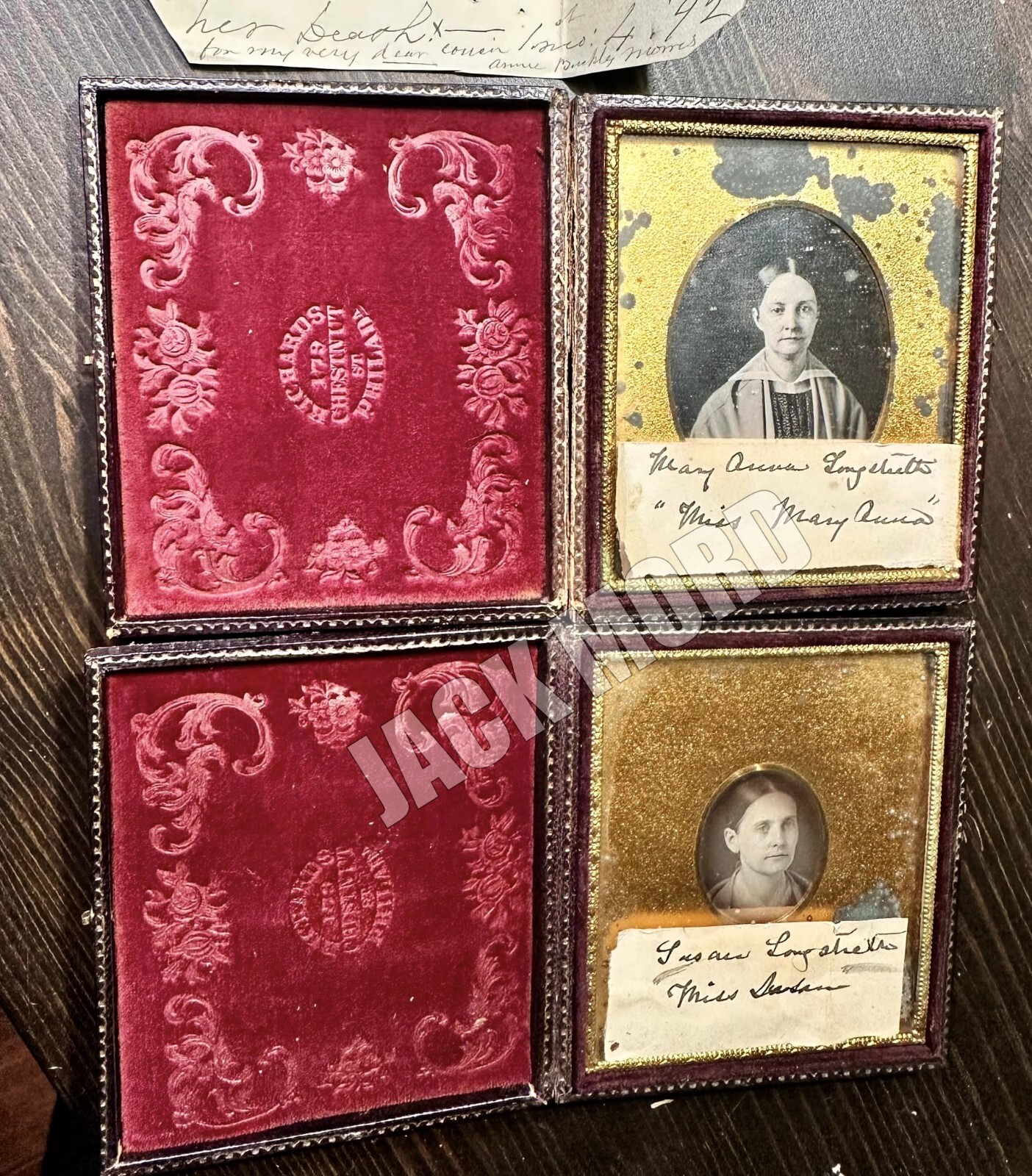 RARE Daguerreotype Abolitionist Sisters Educator Mary Anna+Susan Longstret 1800s RARE Daguerreotype Abolitionist Sisters Educator Mary Anna+Susan Longstret 1800s