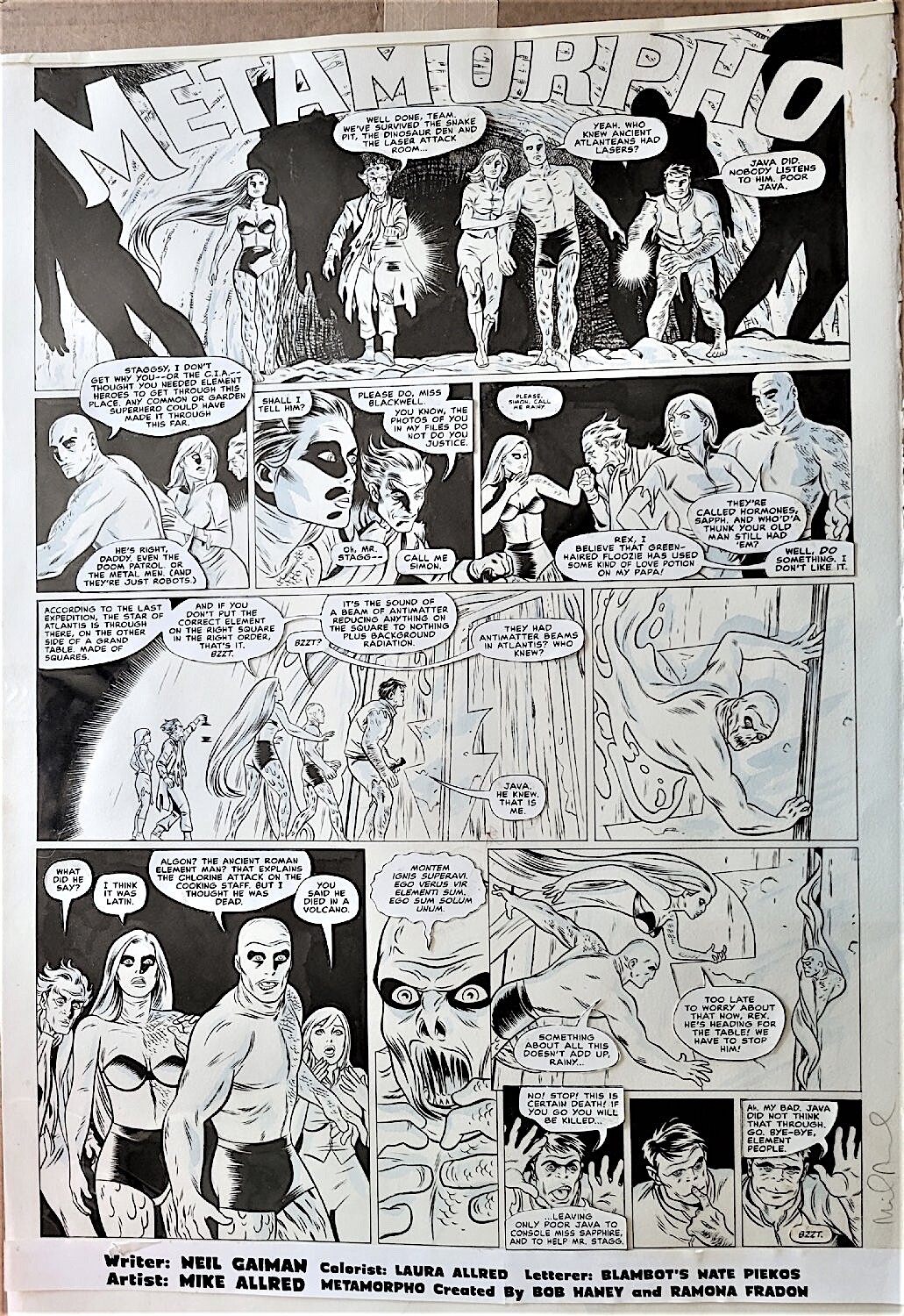 ALLRED, MIKE - NEIL GAIMAN'S METAMORPHO Sunday comic strip super size, 22 ALLRED, MIKE - NEIL GAIMAN'S METAMORPHO Sunday comic strip super size, 22