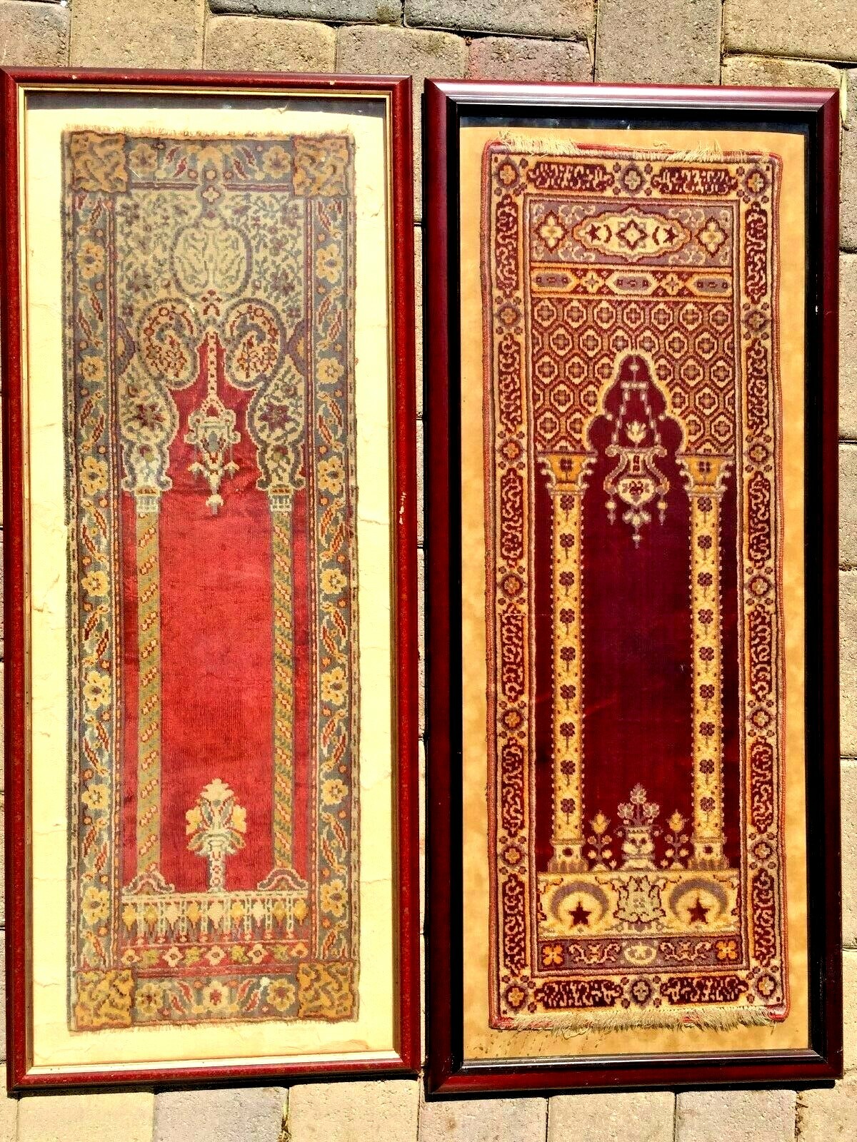BEUTIFUL TURKISH ISLAMIC MUSLIM PRAYER 2 FRAMED RUG CARPETS BEUTIFUL TURKISH ISLAMIC MUSLIM PRAYER 2 FRAMED RUG CARPETS
