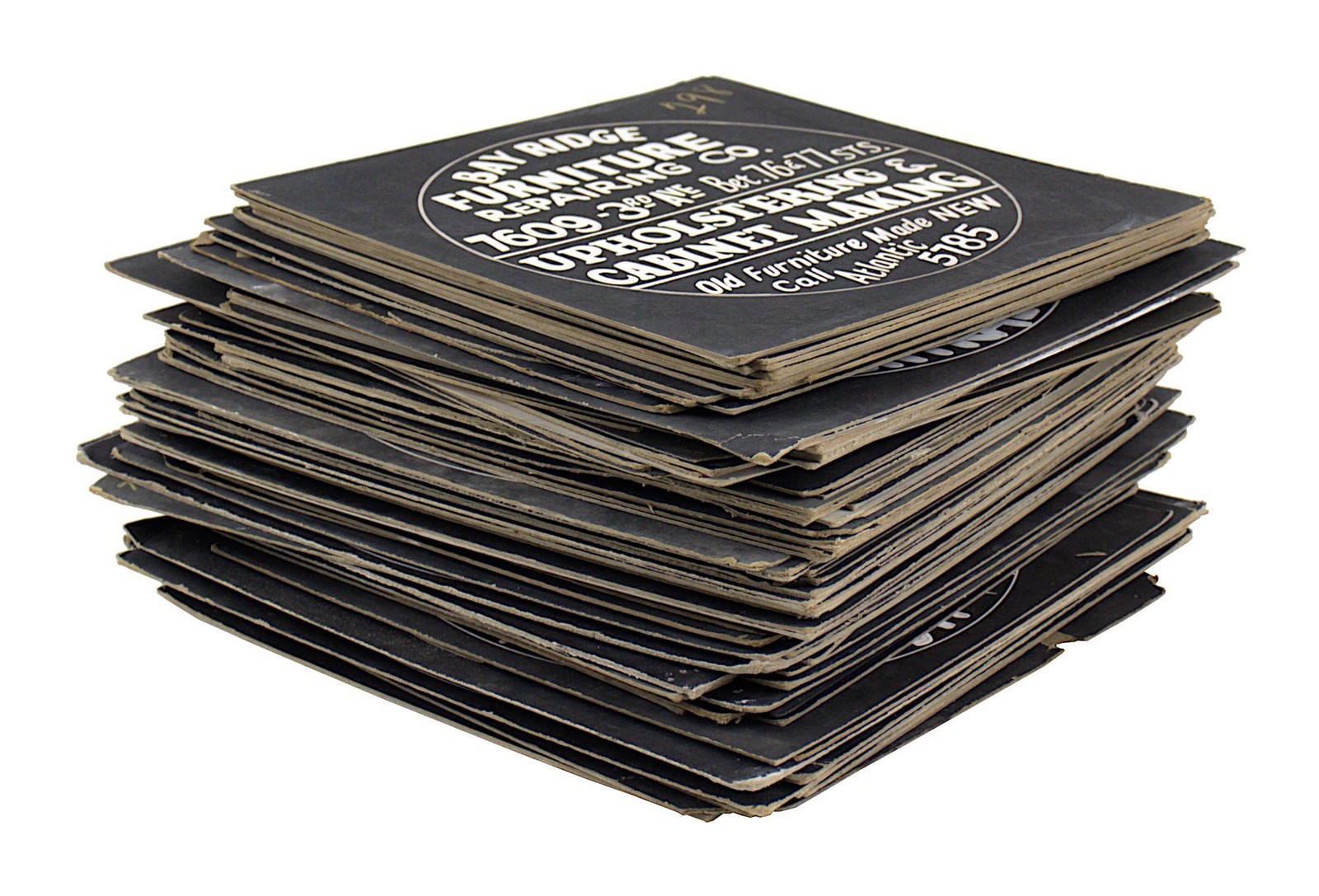 Collection of 108 Silent Film-Era Hand-Drawn Advertisement Text Cards ca 1920s Collection of 108 Silent Film-Era Hand-Drawn Advertisement Text Cards ca 1920s