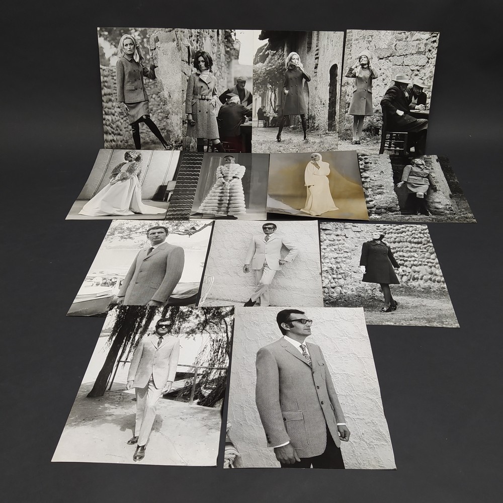 Lot of 13 Laroche, Fendi, 1970s Women's and Men's Fashion Photographs