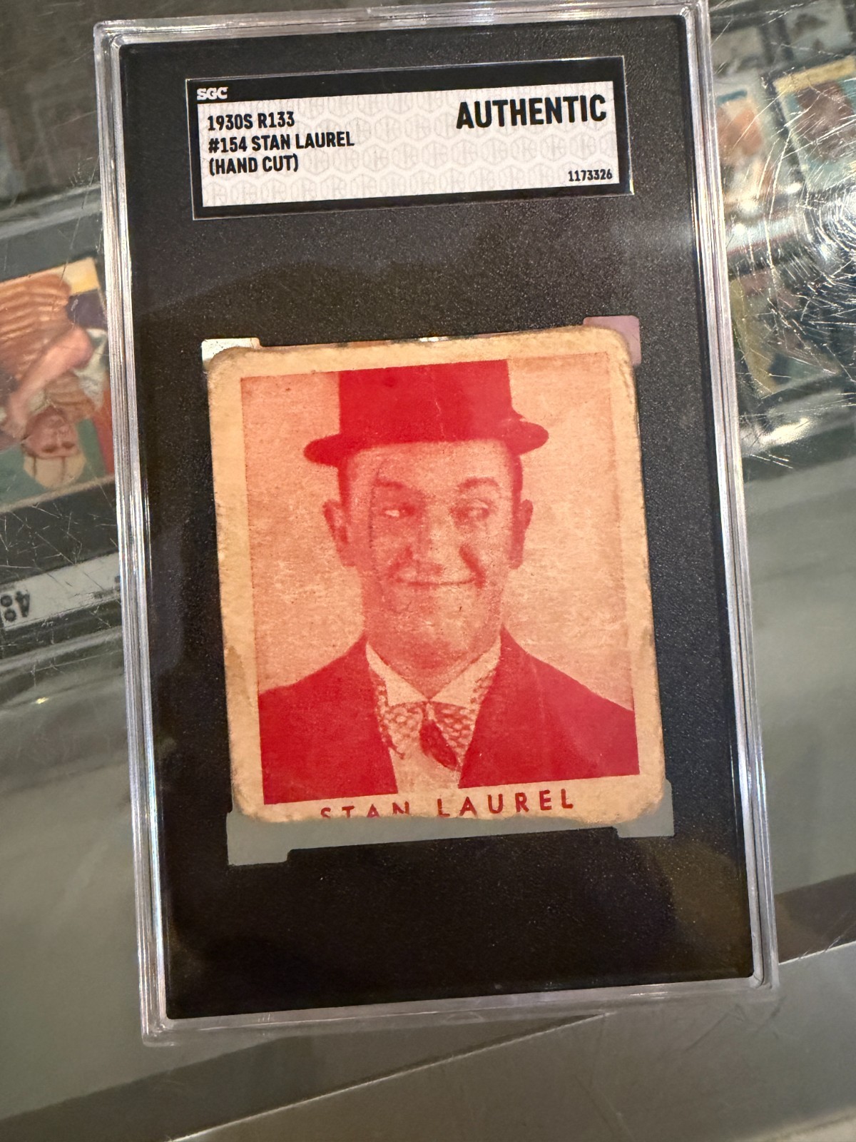1930'S R133 #154 STAN LAUREL LAUREL & HARDY COMEDIANS TRADING CARD SGC 1 RARE 1930'S R133 #154 STAN LAUREL LAUREL & HARDY COMEDIANS TRADING CARD SGC 1 RARE