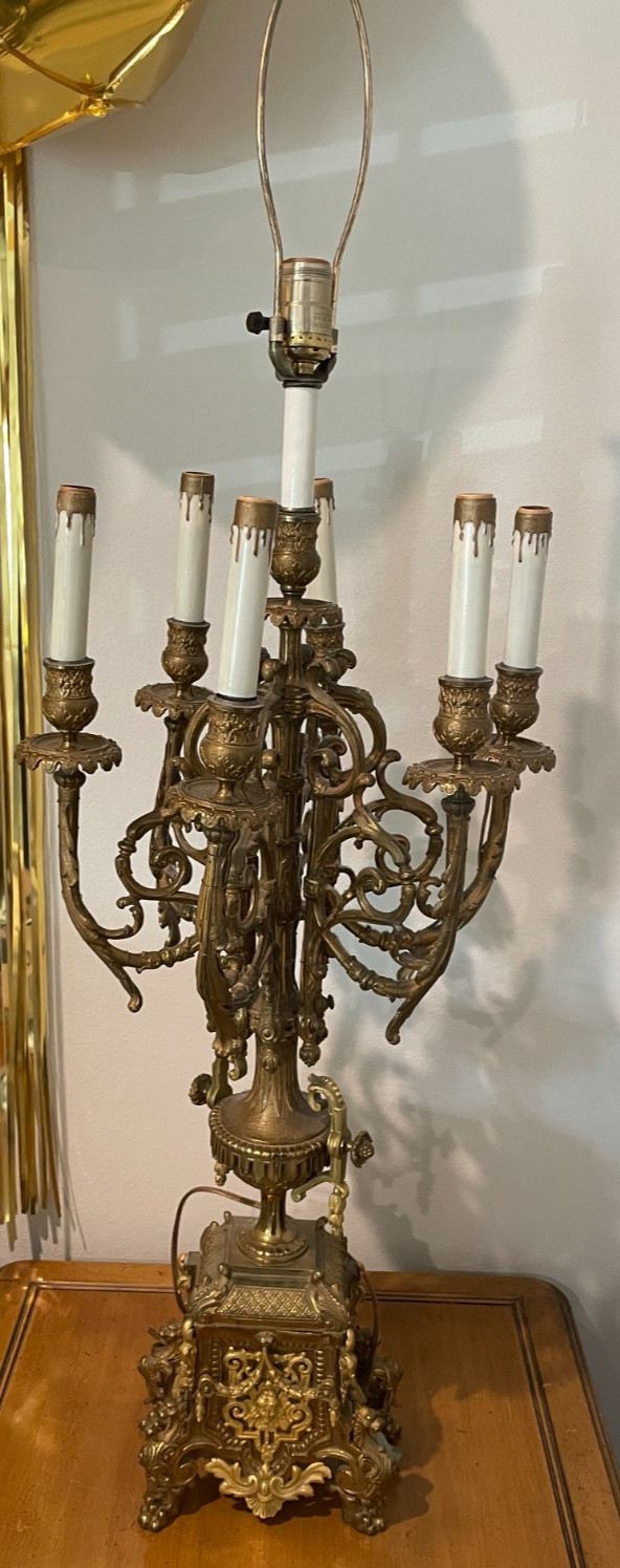Antique Brass Waldorf table lamp pair. Original wiring. One of a kind. Antique Brass Waldorf table lamp pair. Original wiring. One of a kind.
