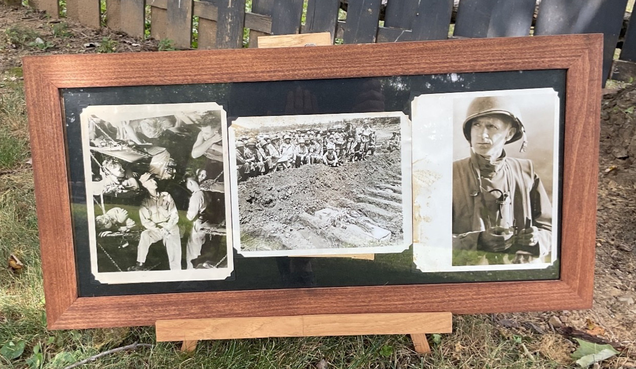 Ernie Pyle WWII Press Photos (3) Okinawa Burial & Final Days w/ Captions