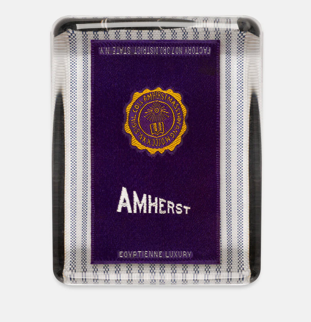 NEW Vintage 1-of-1 Lux Amherst College Liberal Arts Glass Paperweight NEW Vintage 1-of-1 Lux Amherst College Liberal Arts Glass Paperweight
