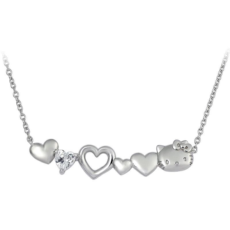 Sanrio Hello Kitty Heartful Necklace Silver Accessory 2025 Japan New from Japan