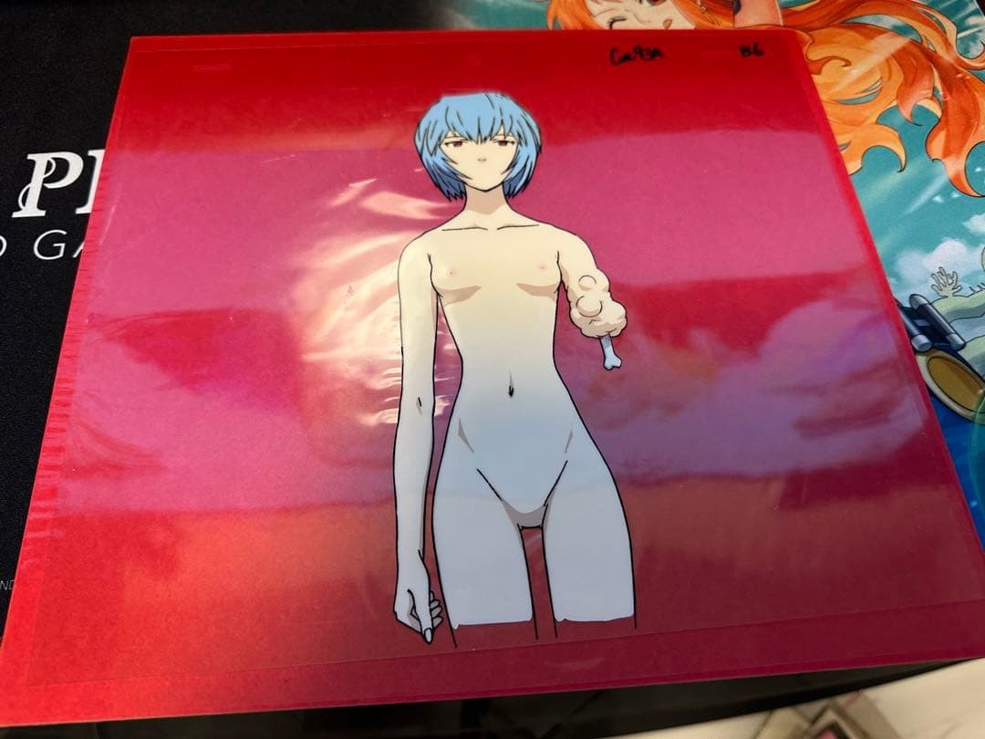 Evangelion Movie Version Rei Ayanami Handwritten Drawing Anime Cel u3033 Evangelion Movie Version Rei Ayanami Handwritten Drawing Anime Cel u3033