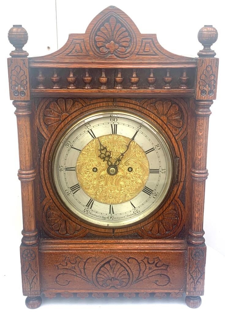 Antique English Twin Fusee Bracket Clock Regent Street London Antique English Twin Fusee Bracket Clock Regent Street London