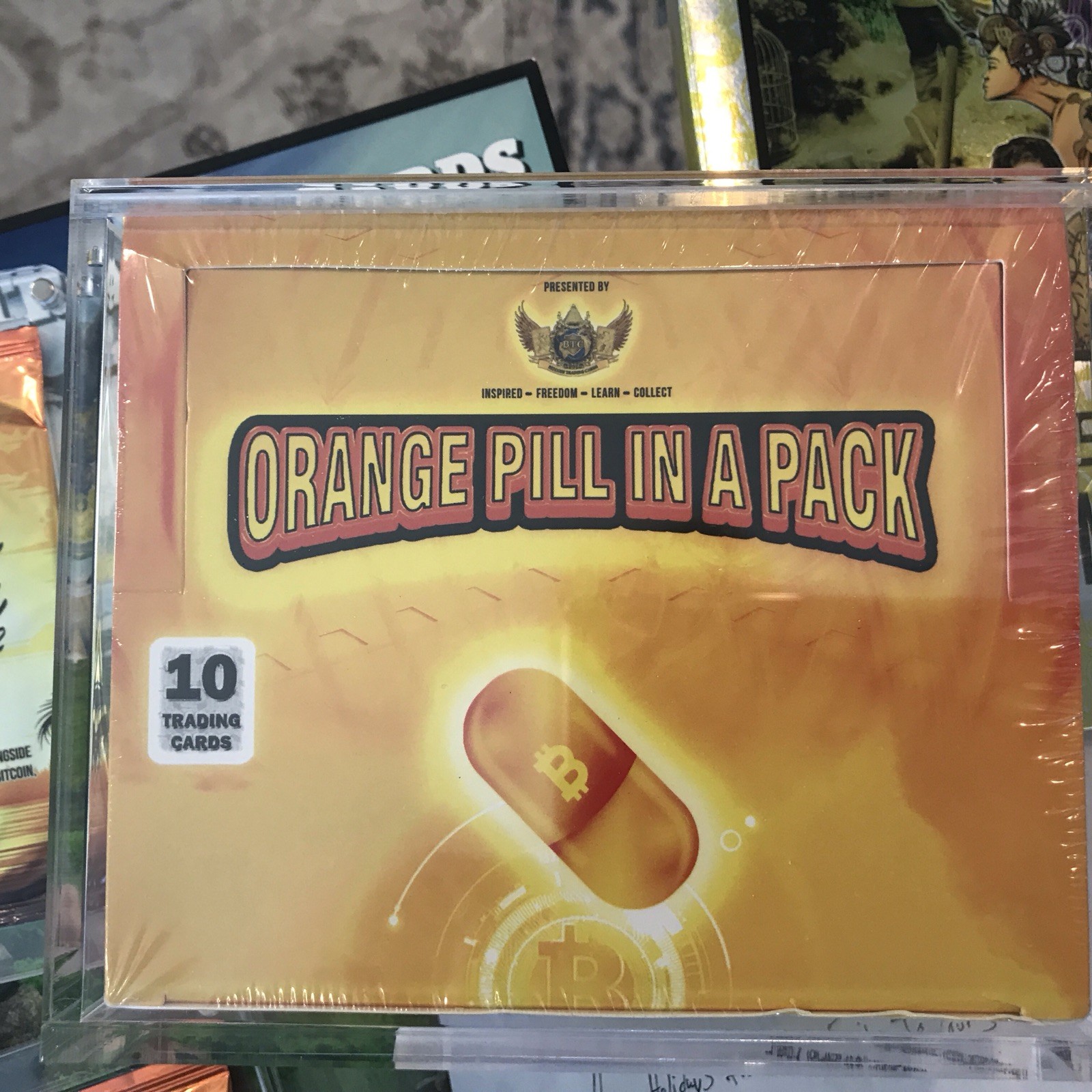 (1) Sealed Box 2022 Bitcoin Trading Cards Series 1 Orange Pill Factory (1) Sealed Box 2022 Bitcoin Trading Cards Series 1 Orange Pill Factory