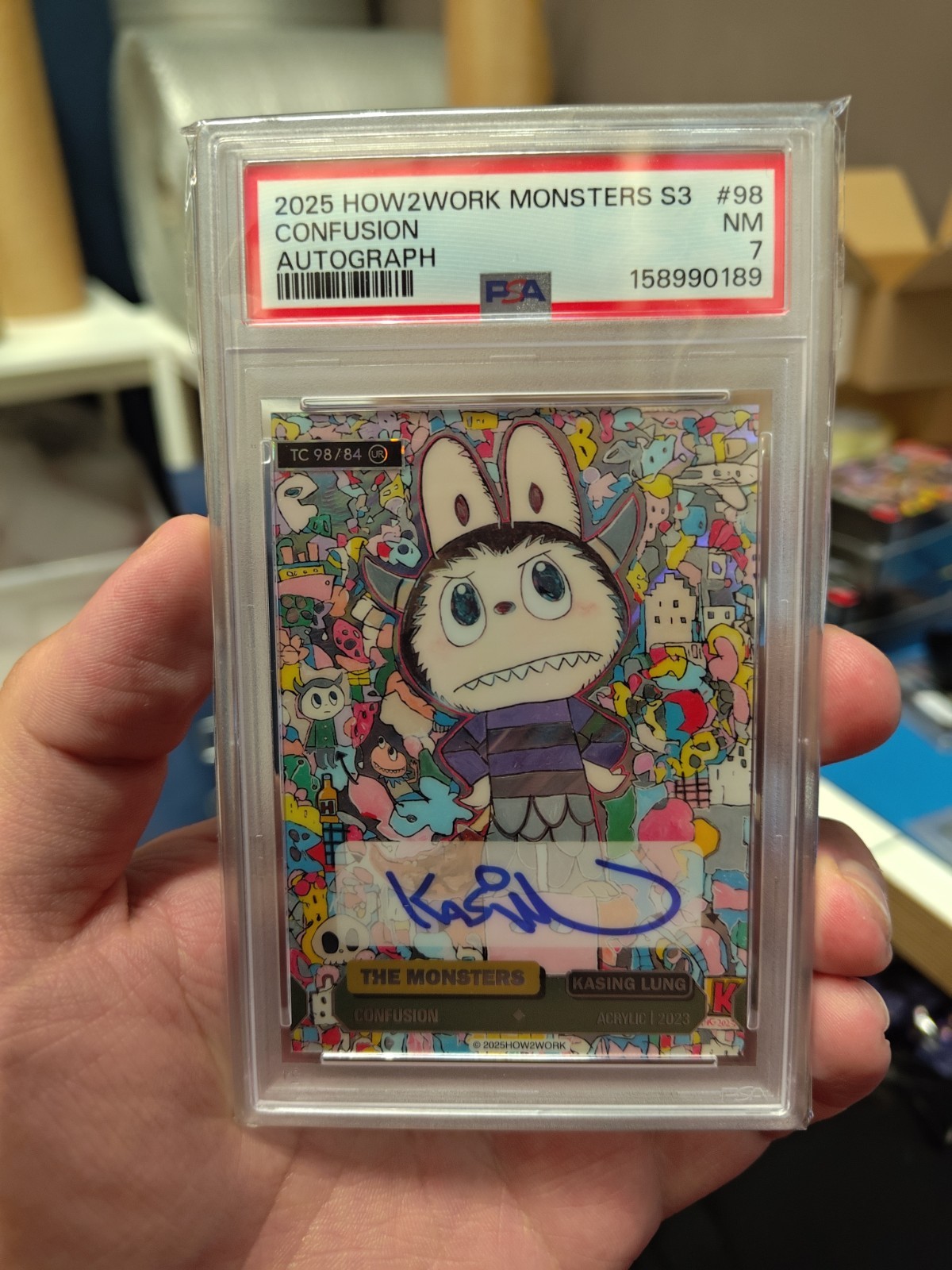 2025 HOW2WORK MONSTERS SERIES 3 CONFUSION AUTOGRAPH PSA 7 POP 1 2025 HOW2WORK MONSTERS SERIES 3 CONFUSION AUTOGRAPH PSA 7 POP 1