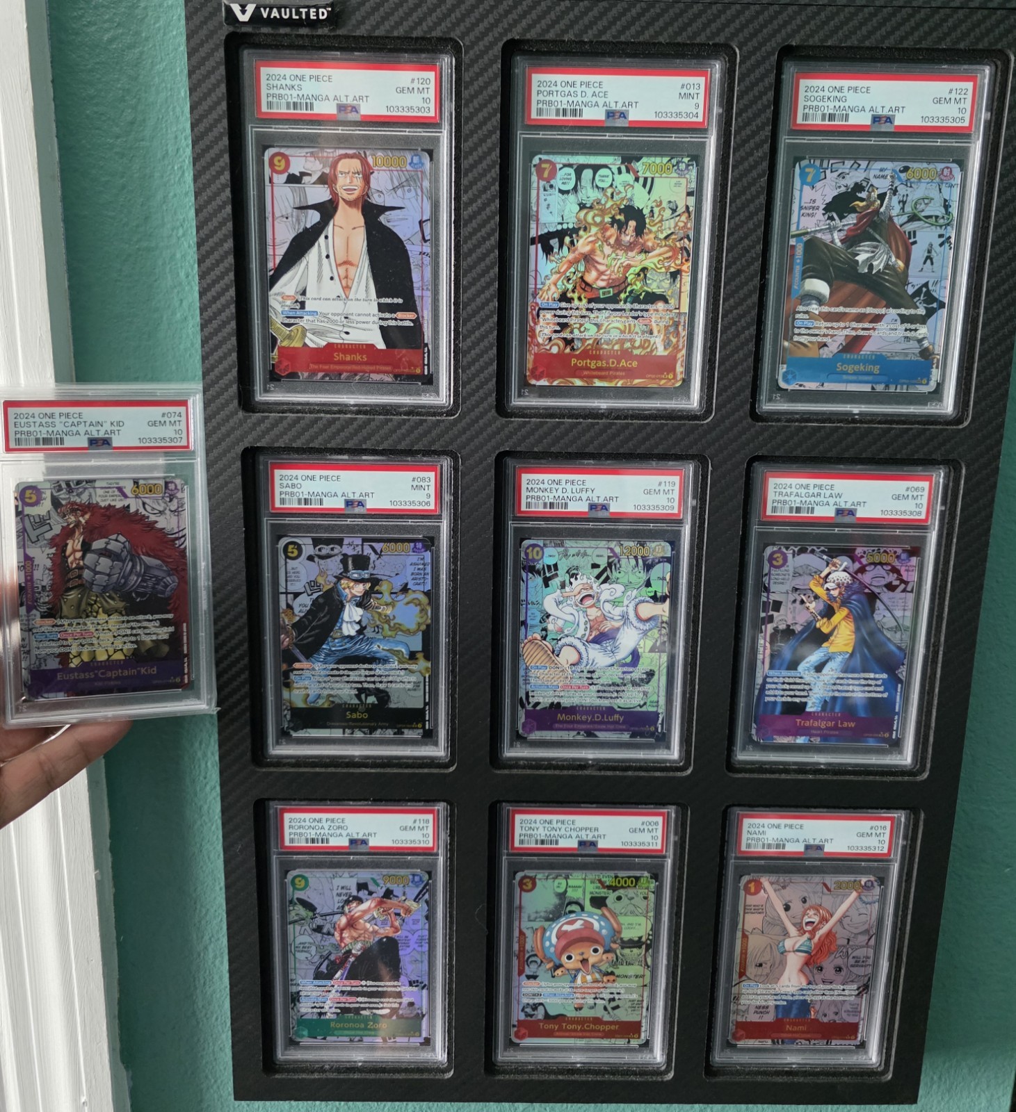 One Piece PRB01 Manga Sequntial Set GOD PACK PSA 10 & 9 Luffy Gear 5 SEE PHOTOS One Piece PRB01 Manga Sequntial Set GOD PACK PSA 10 & 9 Luffy Gear 5 SEE PHOTOS
