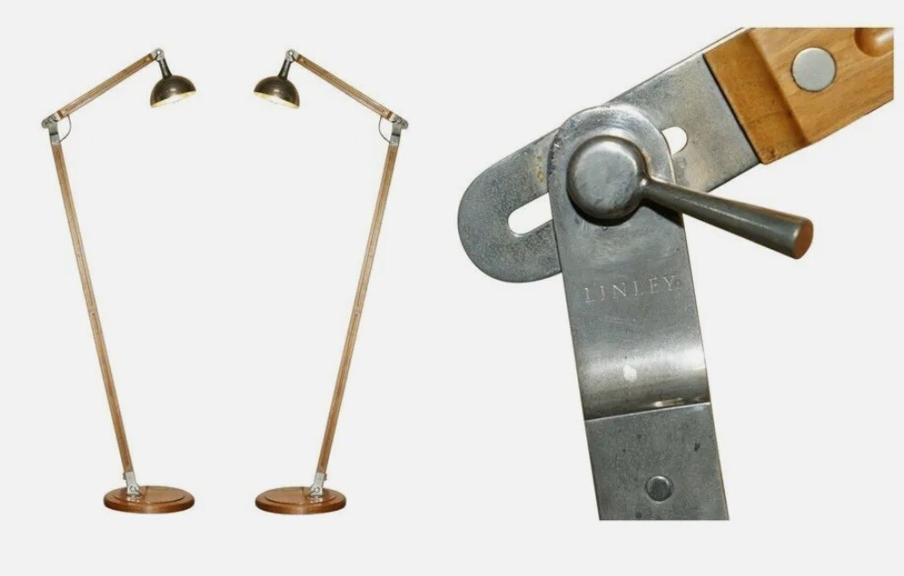 PAIR OFF EXQUISITE DAVID LINLEY CHELSEA FLOOR STANDING LAMPS CHROME FITTINGS PAIR OFF EXQUISITE DAVID LINLEY CHELSEA FLOOR STANDING LAMPS CHROME FITTINGS
