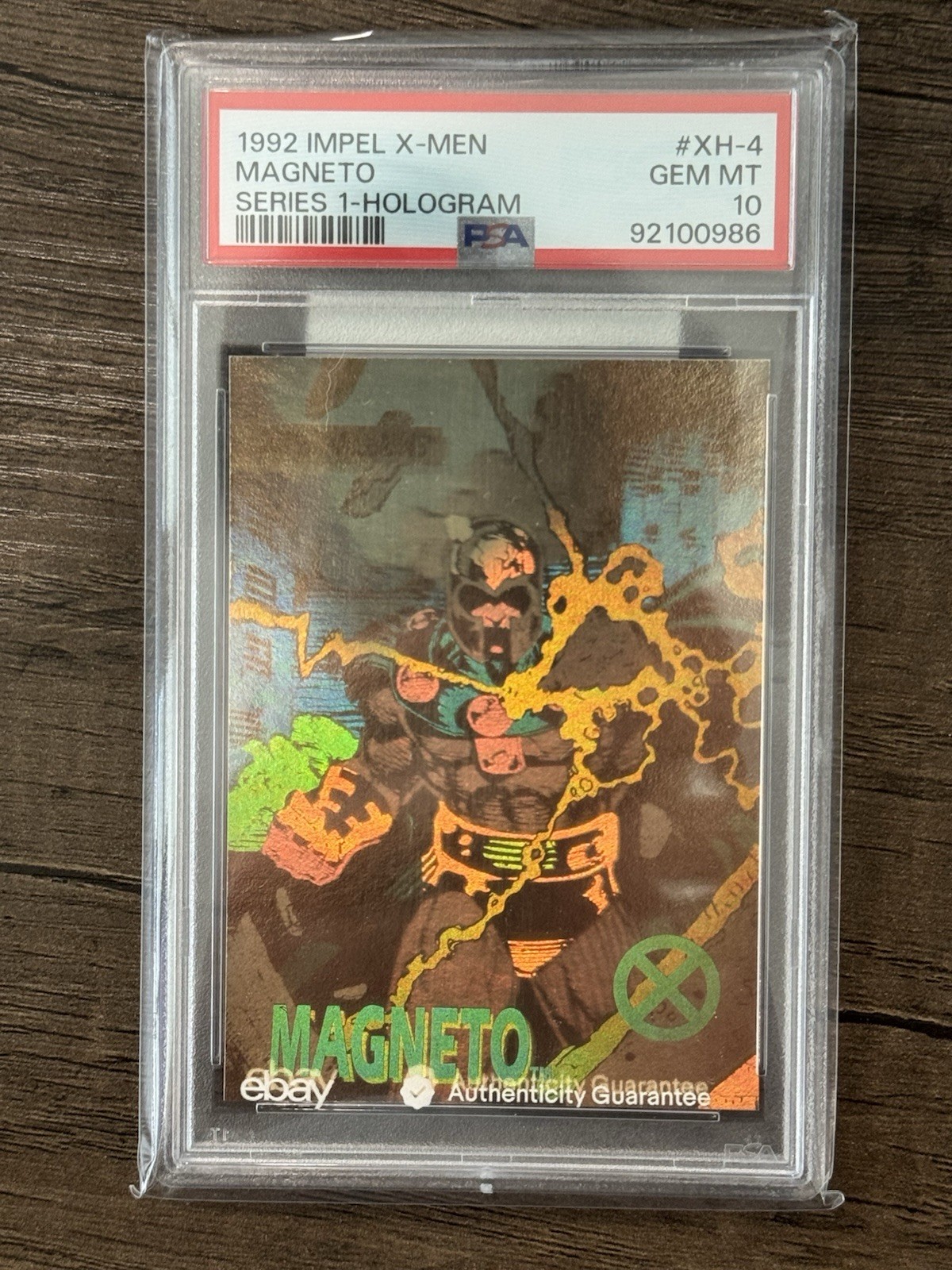 1992 Impel X-Men Magneto Series 1- Hologram #XH-4 PSA 10 GEM MT Pop 5 Of 459 1992 Impel X-Men Magneto Series 1- Hologram #XH-4 PSA 10 GEM MT Pop 5 Of 459