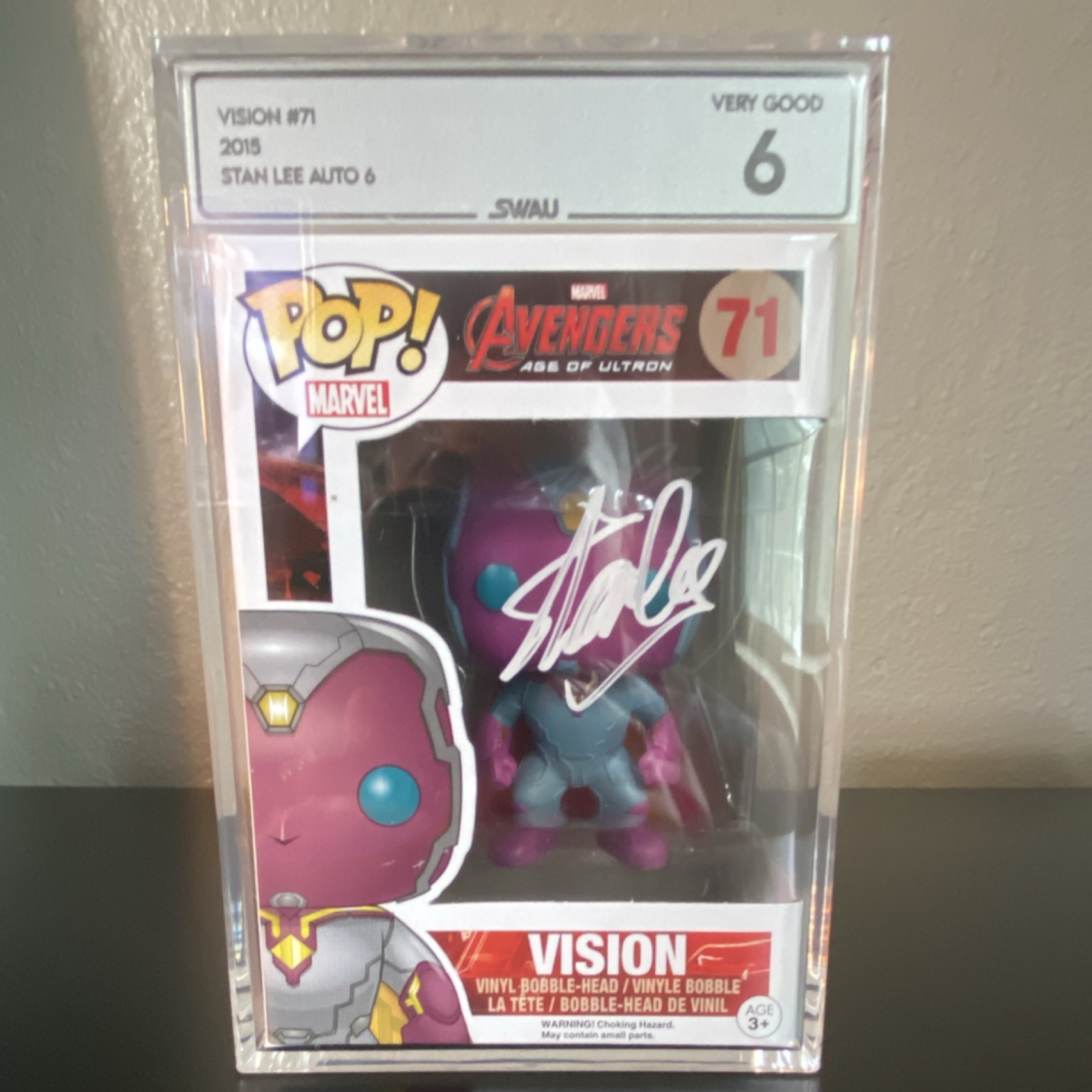 🔥Rare Funko Pop Marvel Vision #71 Vaulted Autographed Stan Lee Avengers🔥 🔥Rare Funko Pop Marvel Vision #71 Vaulted Autographed Stan Lee Avengers🔥