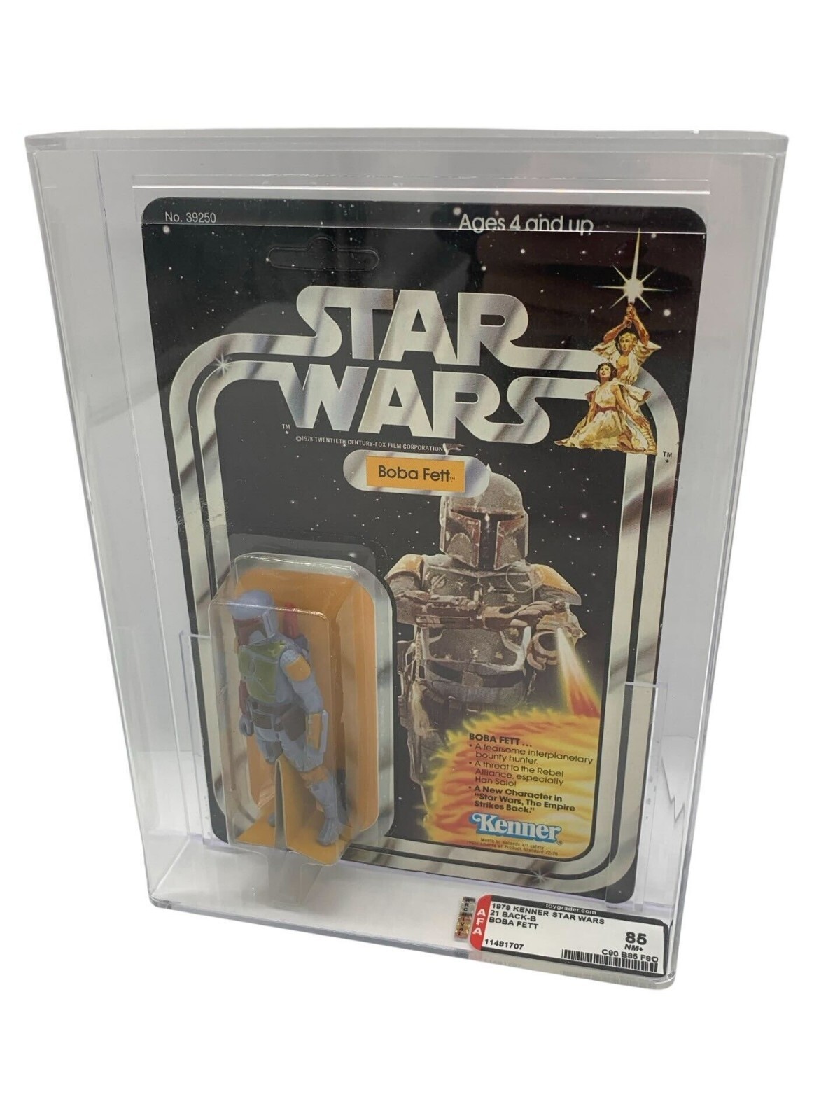 Star Wars Boba Fett Grail Kenner 1979 21 Back-B AFA 85 Vintage Star Wars Boba Fett Grail Kenner 1979 21 Back-B AFA 85 Vintage