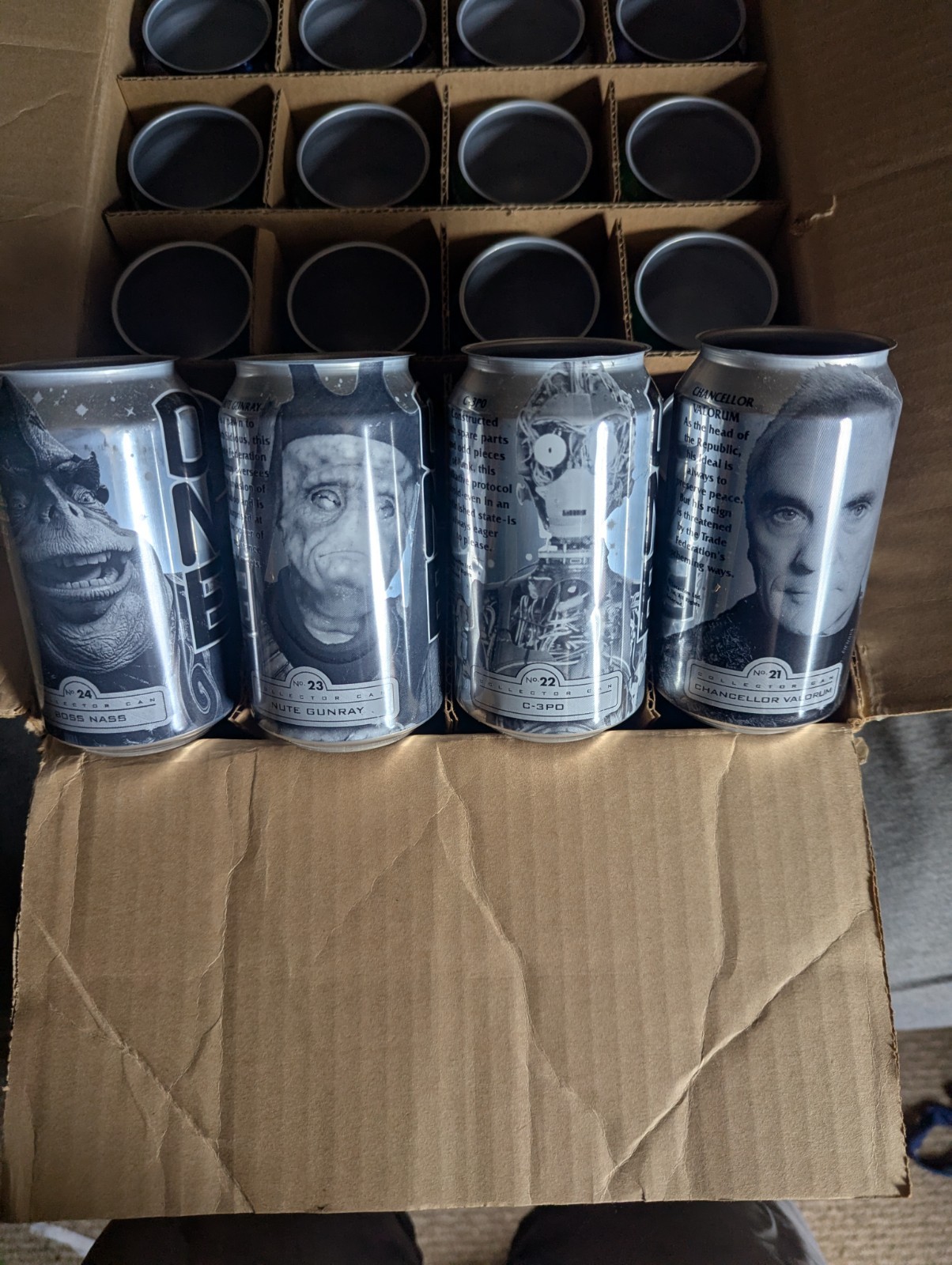 Star Wars 1999 Episode I the Phantom Menace Never filled Pepsi Cans #1-24 Star Wars 1999 Episode I the Phantom Menace Never filled Pepsi Cans #1-24