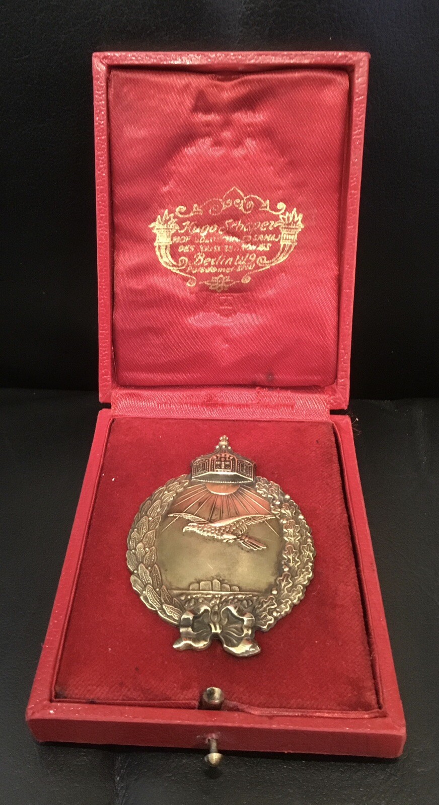 Imperial German,WW1. Minty Naval Sea Plane Pilots Badge, Named/Dated/Boxed