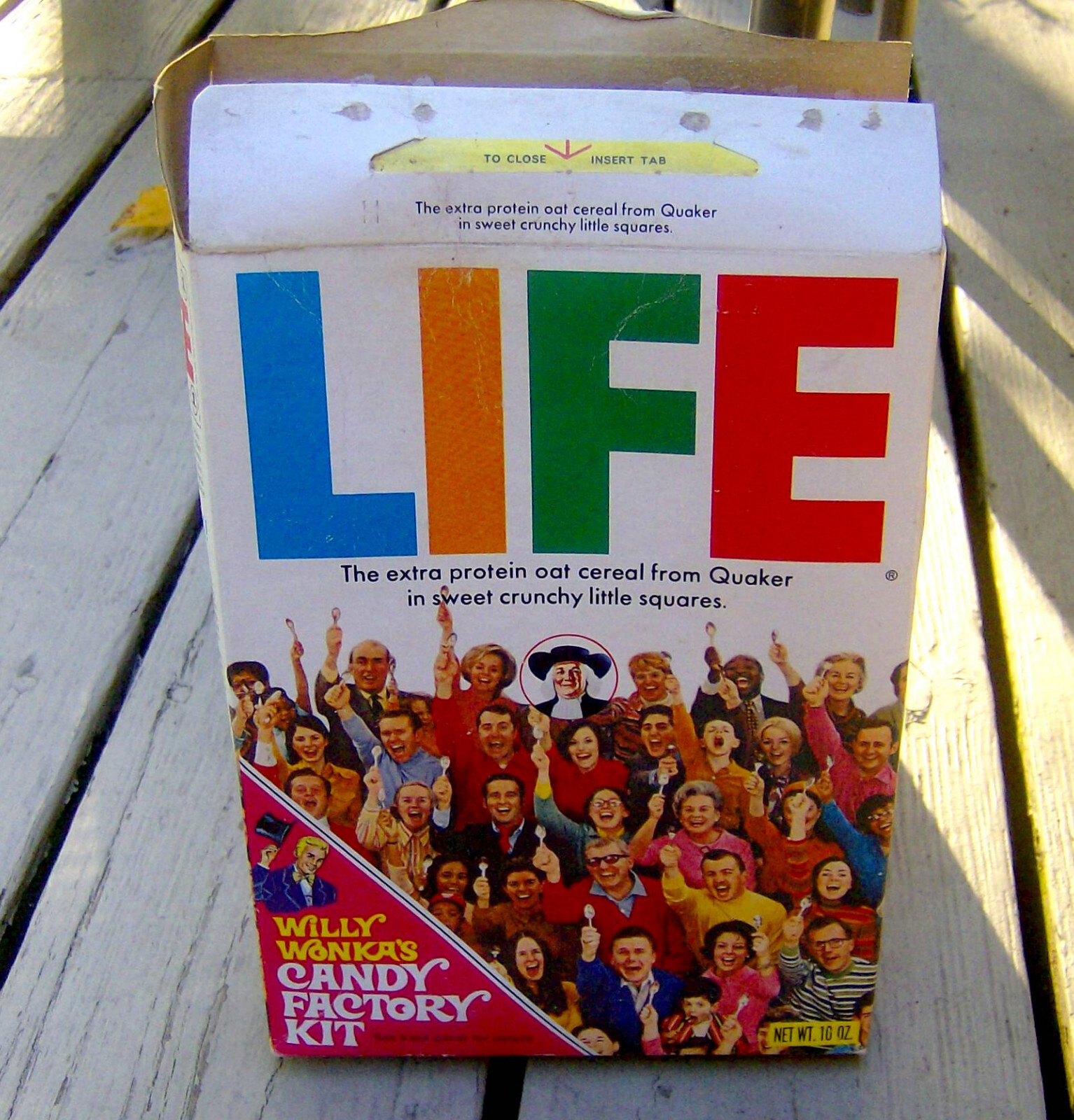 RARE vintage 1970s LIFE cereal box WILLY WONKA candy chocolates kit Quaker Oats