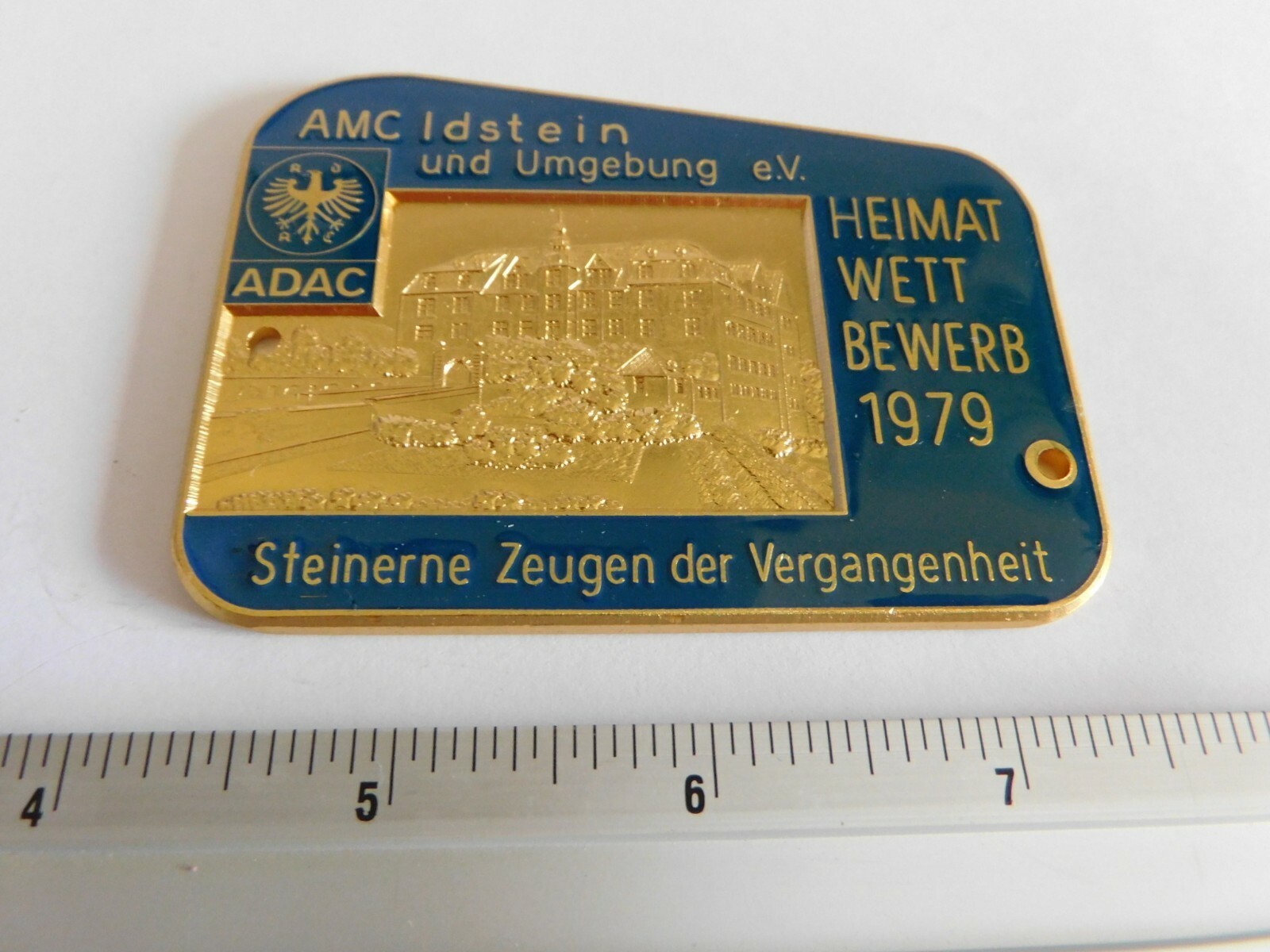 Vintage 1979 ADAC AMC Idstein Heimatwettbewerb Car Grille Badge Vintage 1979 ADAC AMC Idstein Heimatwettbewerb Car Grille Badge