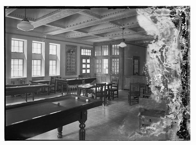 Photo:Jerusalem Israel YMCA Interior Pool Tables 1932 1934