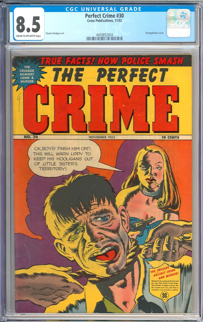 Perfect Crime #30 Solo Highest Graded Copy Strangulation Cover 1952 CGC 8.5 Perfect Crime #30 Solo Highest Graded Copy Strangulation Cover 1952 CGC 8.5