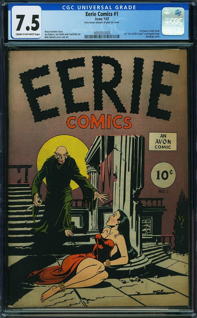 Eerie Comics #1 CGC 7.5 Avon 1947🔥1st Horror Comic RARE Golden🔥VF- R9 cm Eerie Comics #1 CGC 7.5 Avon 1947🔥1st Horror Comic RARE Golden🔥VF- R9 cm