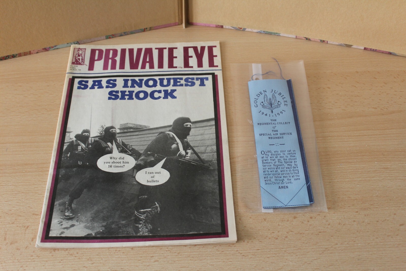 SPECIAL AIR SERVICE 1941 - 1991 GOLDEN JUBILEE PRAYER x 2  + 1988 PRIVATE EYE 