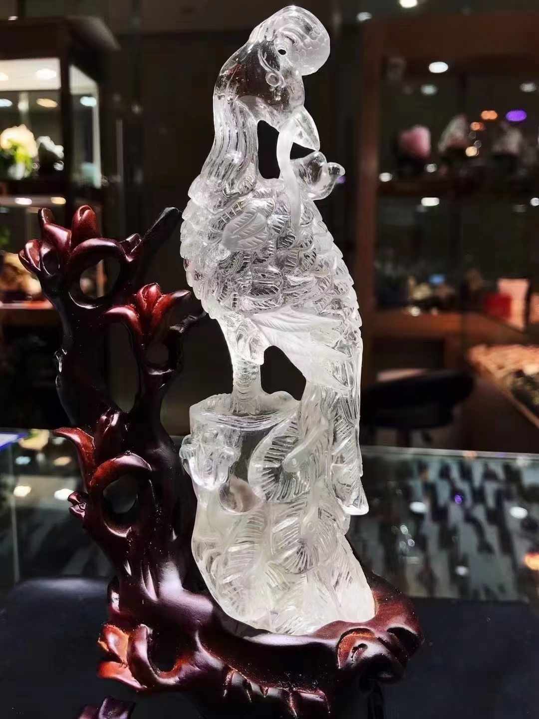 716g Rare Top Natural Clear Quartz Crystal Carved Crystal Bird Reiki Decor 716g Rare Top Natural Clear Quartz Crystal Carved Crystal Bird Reiki Decor