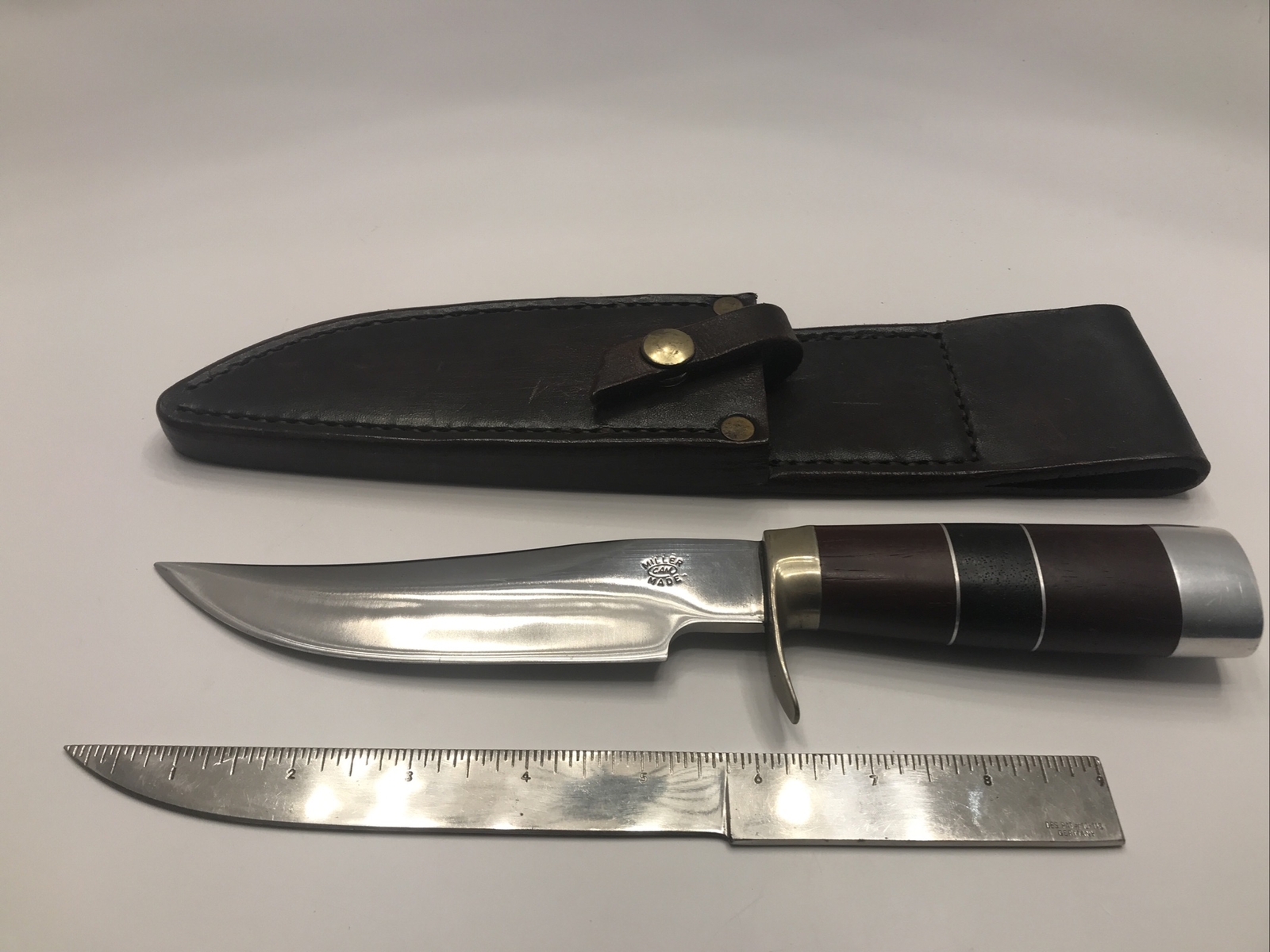 Custom Knife Clarence Austin Miller Made CAM North Carolina 10.5” Rare Sheath Custom Knife Clarence Austin Miller Made CAM North Carolina 10.5” Rare Sheath