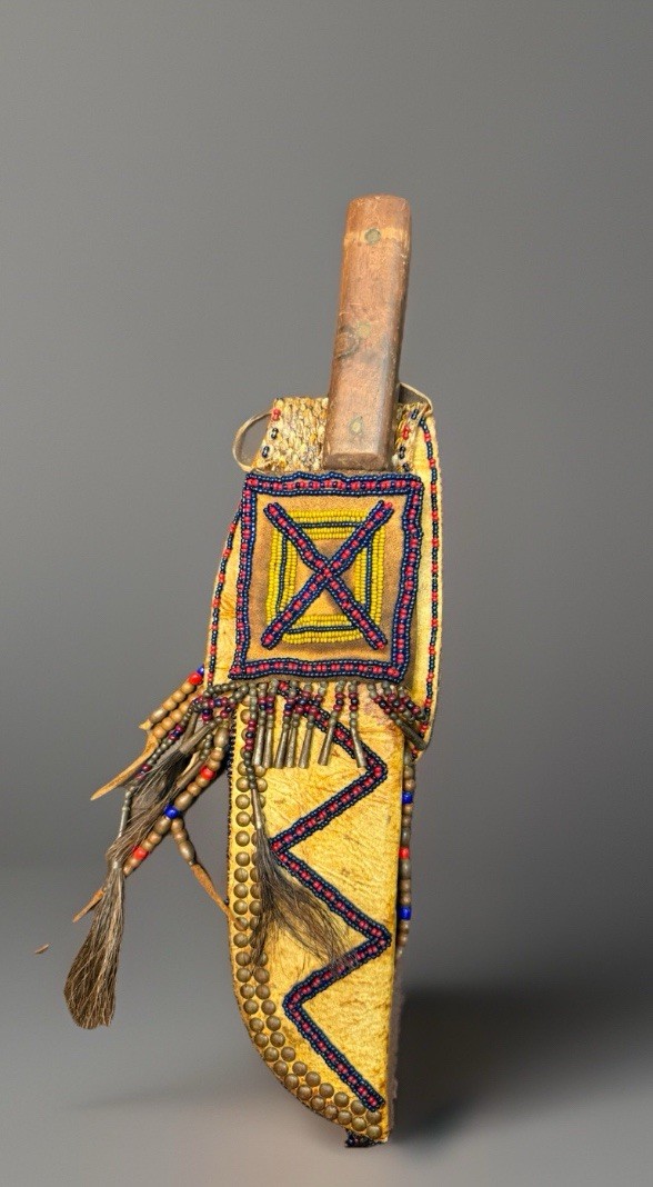 Vintage Native American Indian Leather Knife With Alligator Skin -pre-owned Vintage Native American Indian Leather Knife With Alligator Skin -pre-owned