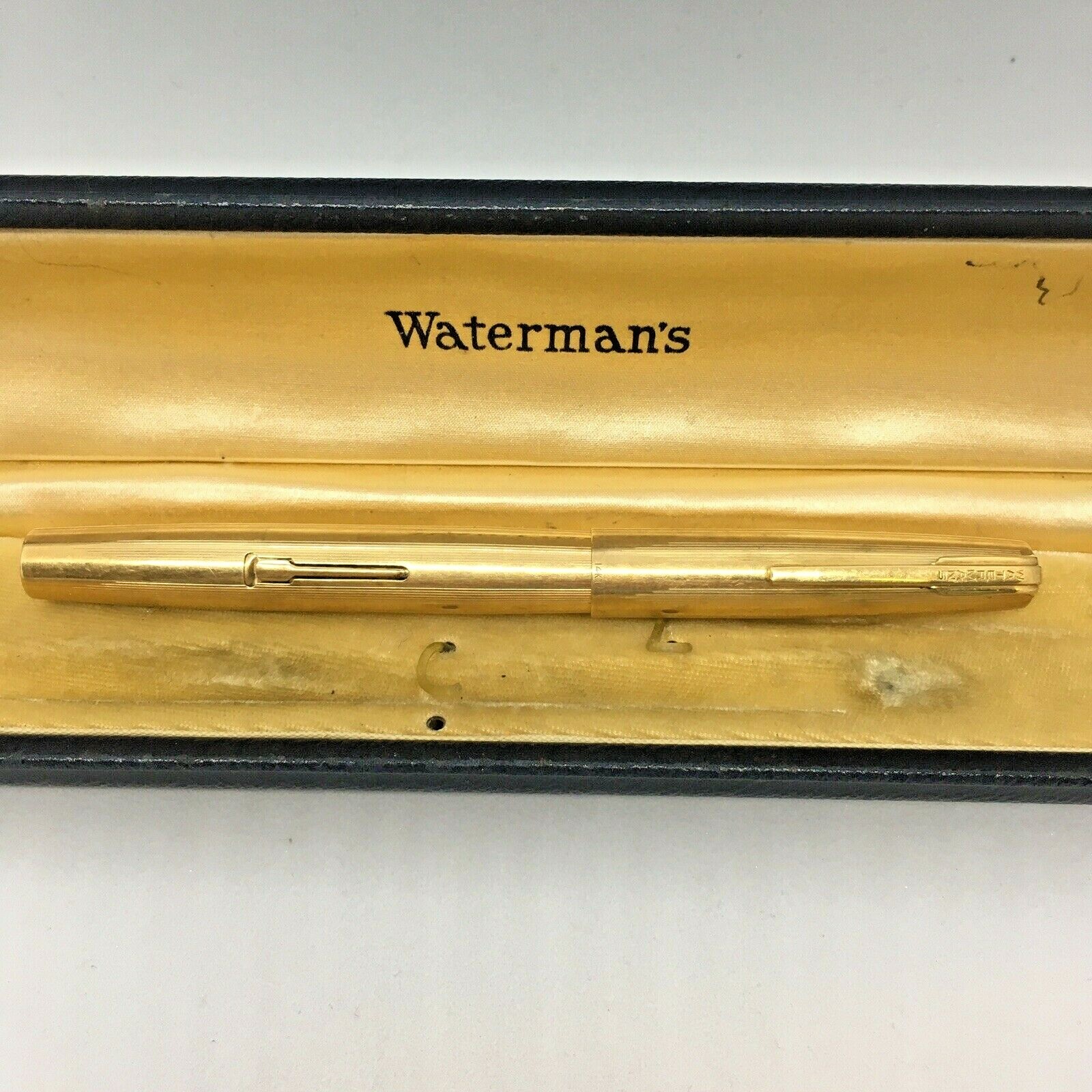 Vintage WATERMAN 100 Years Fountain Pen 14K SOLID GOLD As Found Original 5.42 Vintage WATERMAN 100 Years Fountain Pen 14K SOLID GOLD As Found Original 5.42
