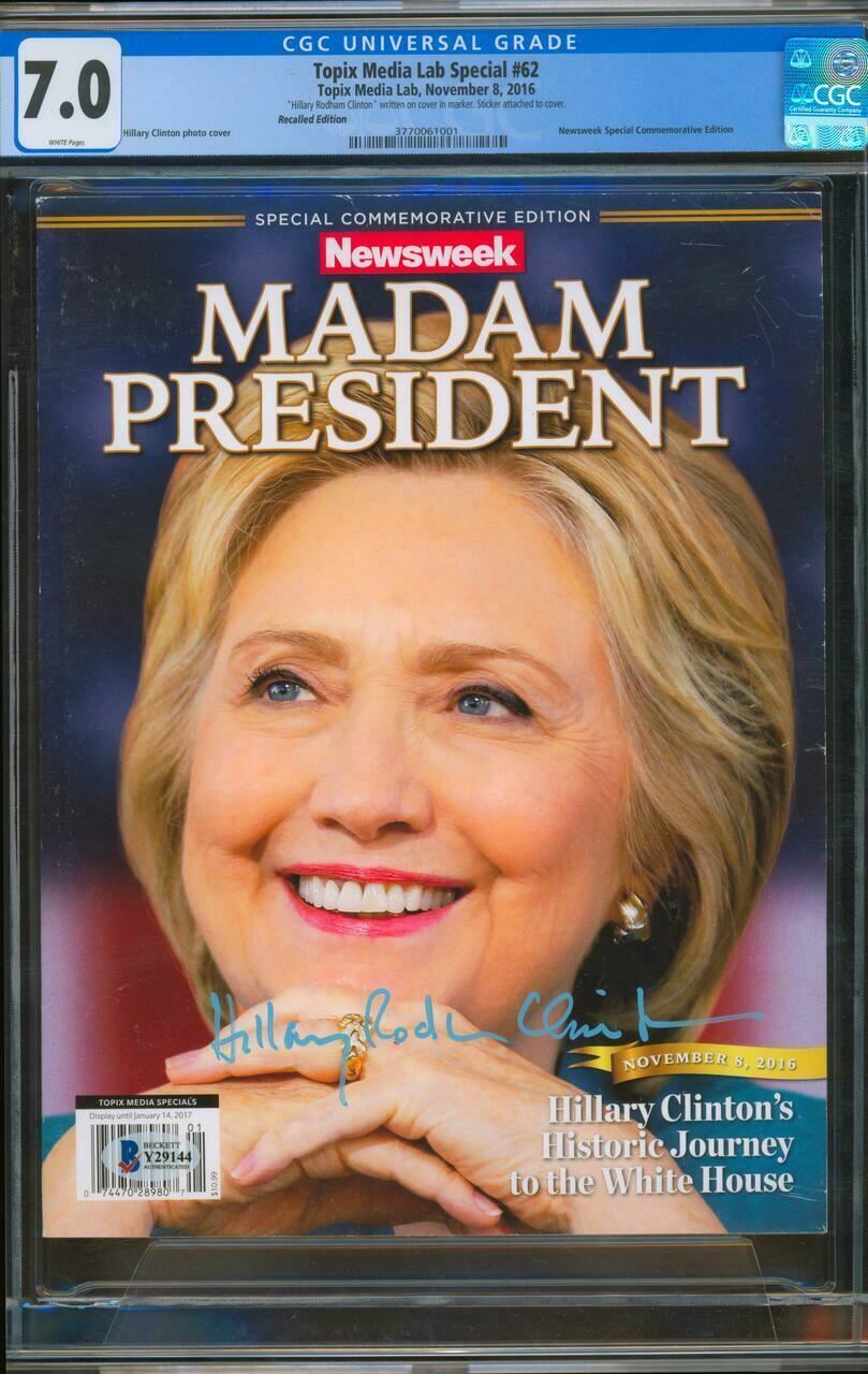 Newsweek Madam President Magazine Recalled Edition Signed and Certified Original Newsweek Madam President Magazine Recalled Edition Signed and Certified Original