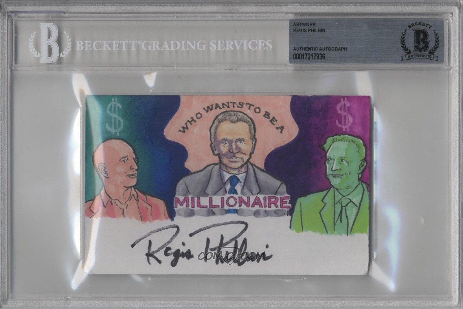 Regis Philbin Who Wants To Be A Millionaire Sketch Card Signed Auto 1/1 BAS Regis Philbin Who Wants To Be A Millionaire Sketch Card Signed Auto 1/1 BAS
