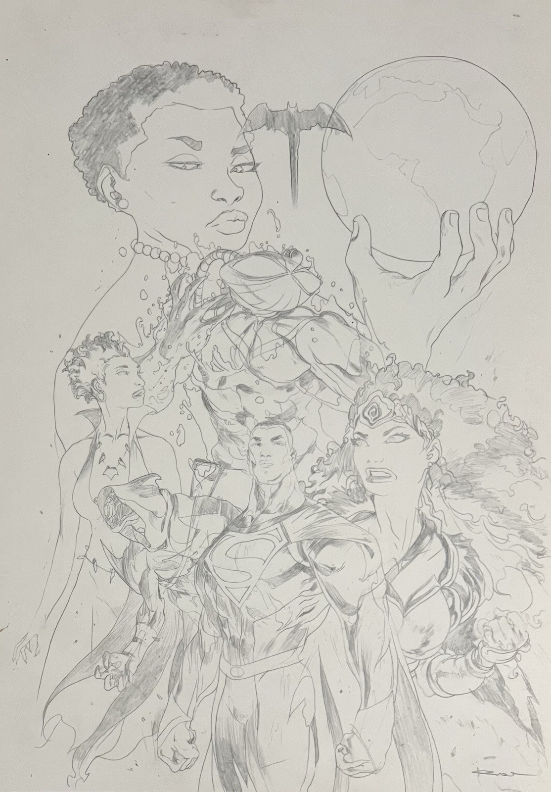 Titans Beast War Waller Rising ORIGINAL COMIC ART COVER Keron Grant Titans Beast War Waller Rising ORIGINAL COMIC ART COVER Keron Grant