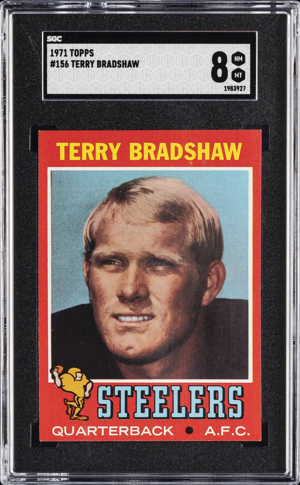 1971 TOPPS #156 TERRY BRADSHAW SGC 8 1971 TOPPS #156 TERRY BRADSHAW SGC 8