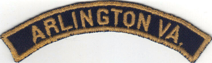 CUB SCOUT ARLINGTON VA. BGS BLUE & GOLD COMMUNITY/STATE STRIP COMBO UNLISTED