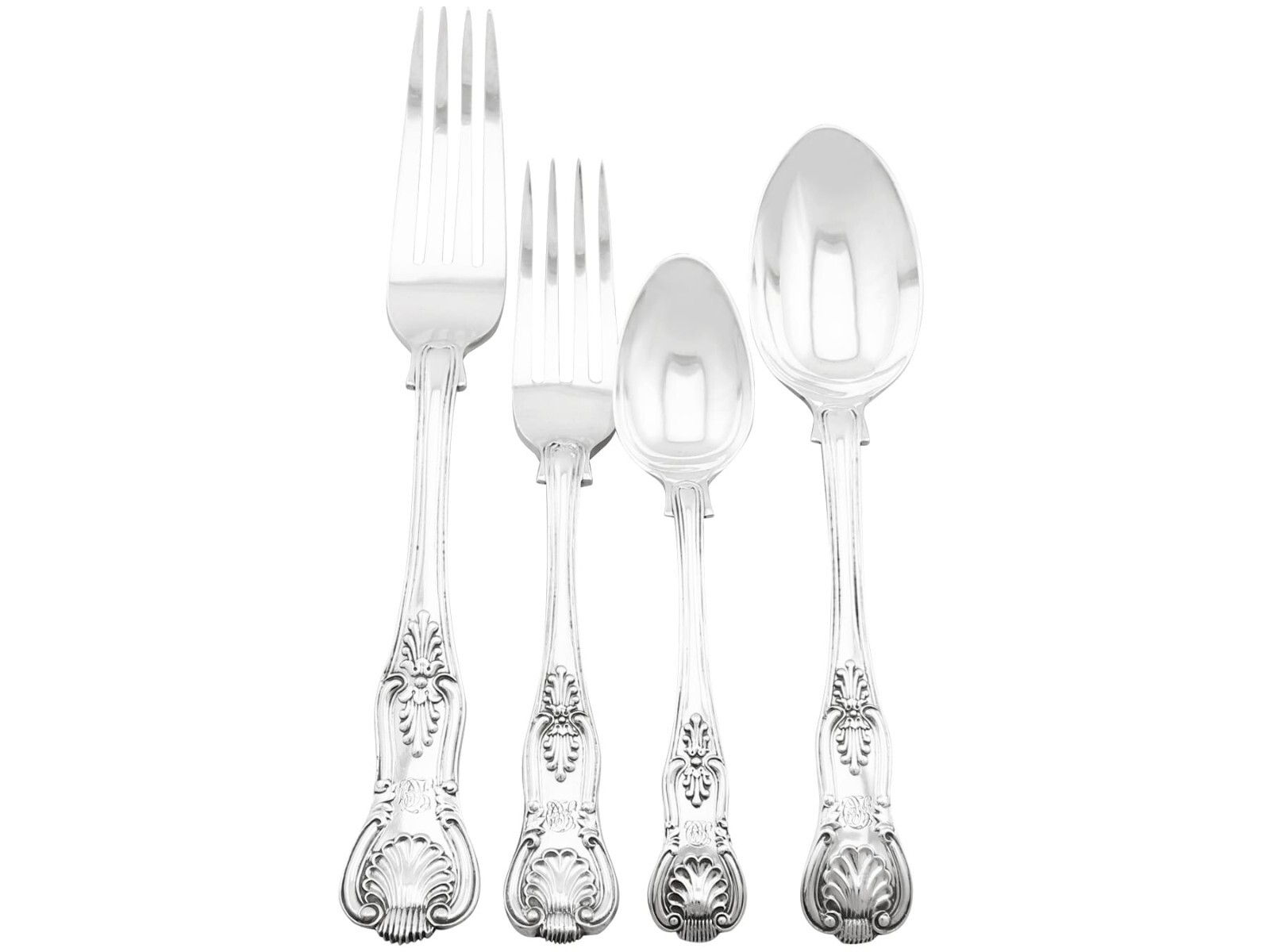 Sterling Silver Canteen of Cutlery for Ten Persons by Charles Boyton II 1868 Sterling Silver Canteen of Cutlery for Ten Persons by Charles Boyton II 1868