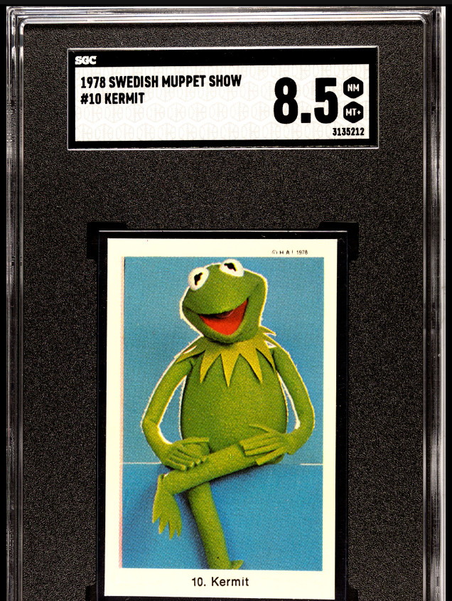 1978 SWEDISH MUPPET SHOW #10 KERMIT *HIGHEST GRADE* ROOKIE CARD SGC 8.5 POP 1