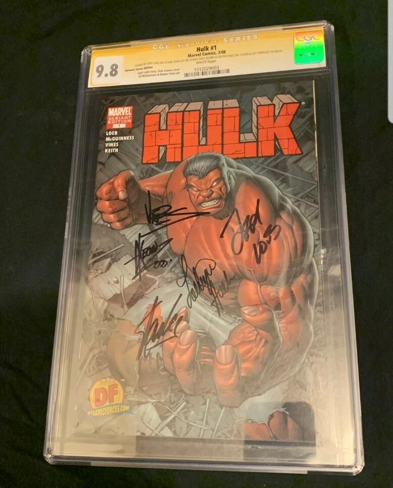 Hulk #1 SS CGC 9.8 1st Red Hulk Dynamic Forces Signed 5X Stan Lee Ferrigno Keown Hulk #1 SS CGC 9.8 1st Red Hulk Dynamic Forces Signed 5X Stan Lee Ferrigno Keown