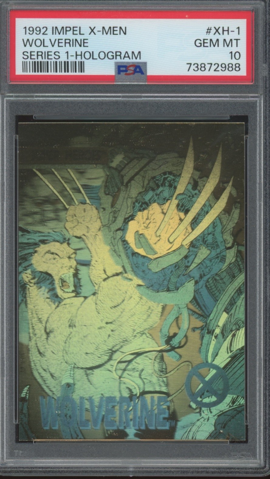 1992 Impel The Uncanny X-Men #XH-1 Wolverine Hologram PSA 10 Only 1 of 6 1992 Impel The Uncanny X-Men #XH-1 Wolverine Hologram PSA 10 Only 1 of 6