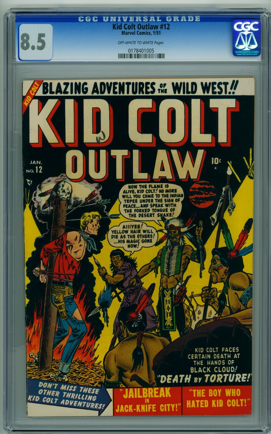 KID COLT OUTLAW #12 - CGC (8.5) - OW/W PAGES KID COLT OUTLAW #12 - CGC (8.5) - OW/W PAGES