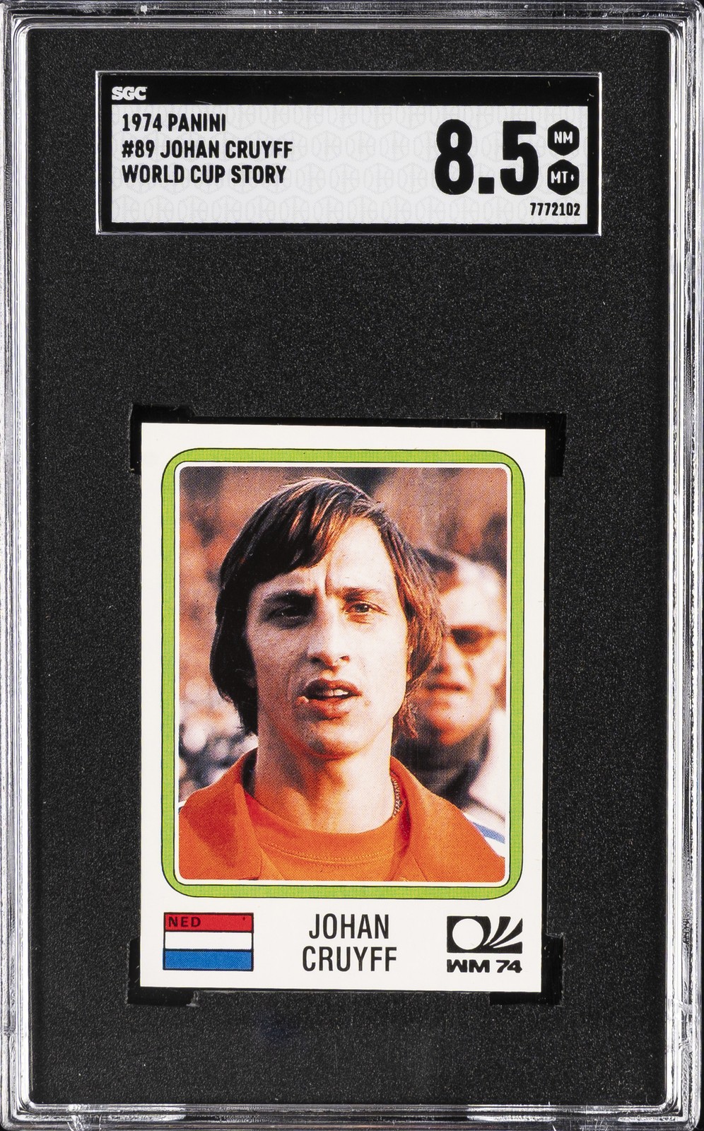 1974 PANINI WORLD CUP STORY #89 JOHAN CRUYFF SGC 8.5 1974 PANINI WORLD CUP STORY #89 JOHAN CRUYFF SGC 8.5