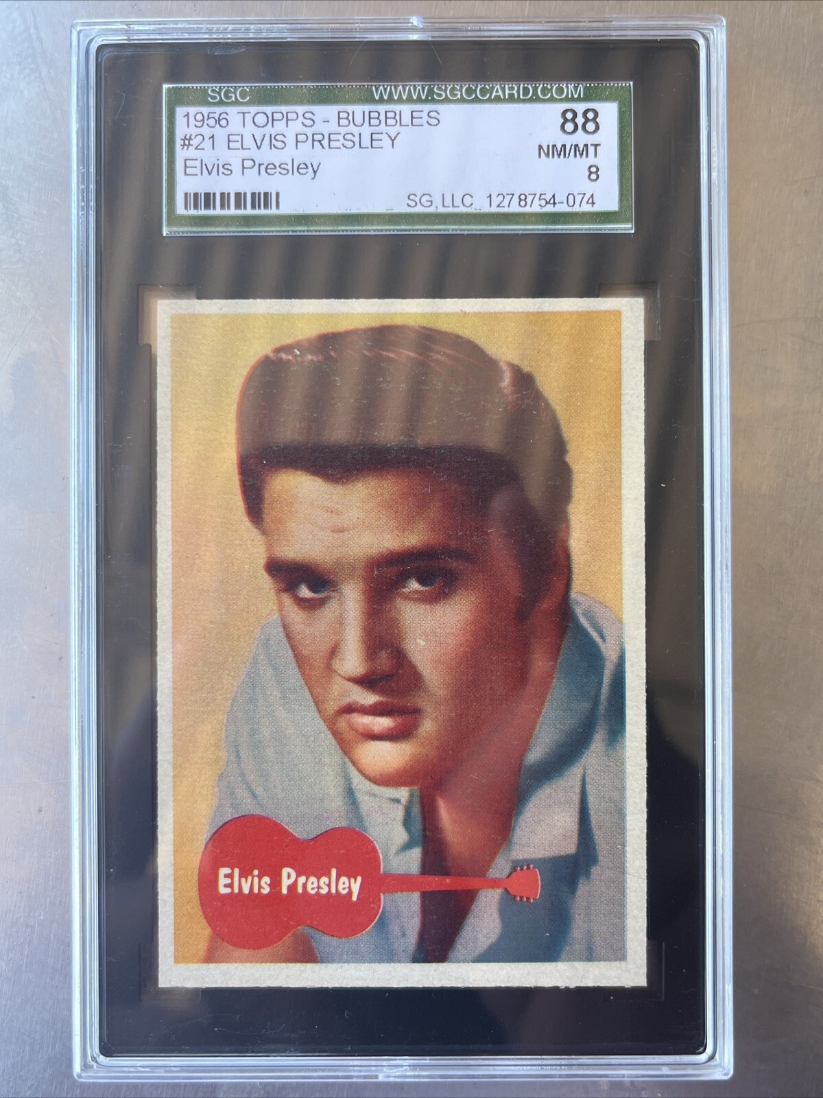 ✺SGC 88 / 8✺ 1956 TOPPS Bubbles Card ELVIS PRESLEY #21 first single RC rookie ✺SGC 88 / 8✺ 1956 TOPPS Bubbles Card ELVIS PRESLEY #21 first single RC rookie