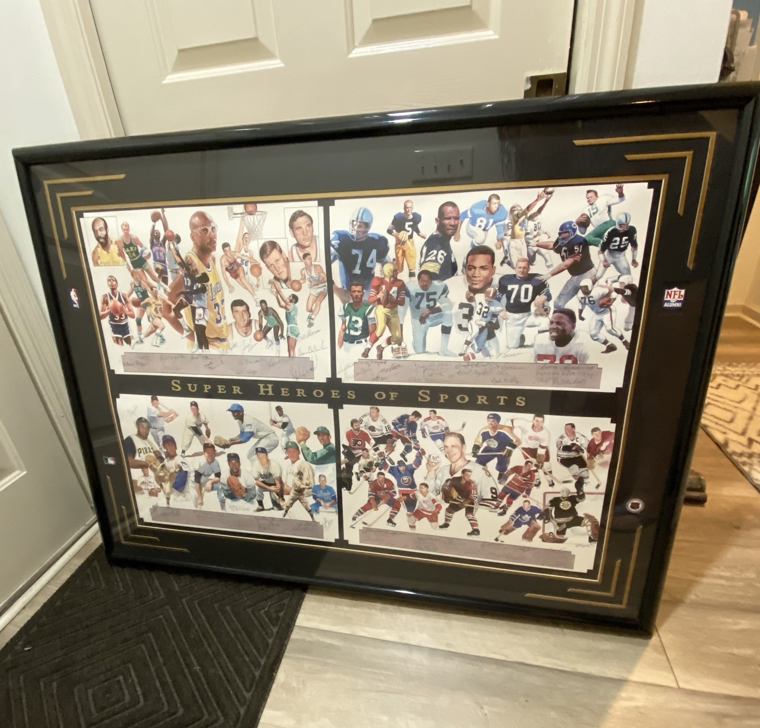 Baseball HOF Football HOF Baskeball HOF Hockey HOF 60 Signatures Signed Litho Baseball HOF Football HOF Baskeball HOF Hockey HOF 60 Signatures Signed Litho
