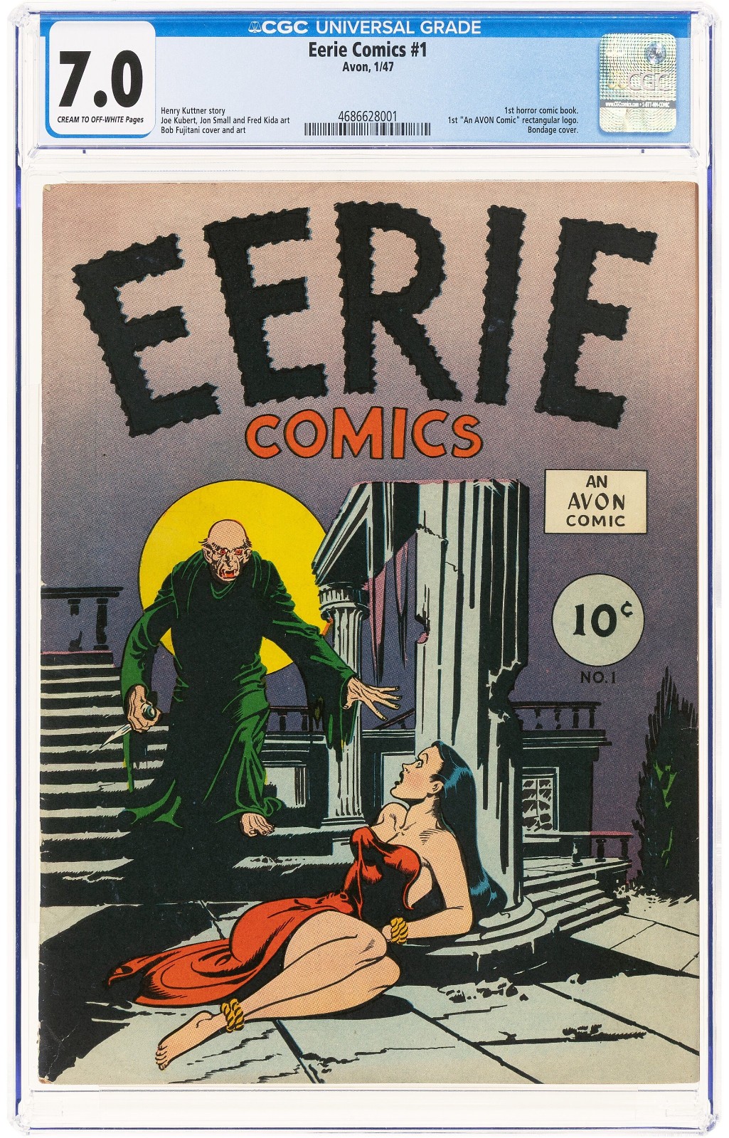 Eerie Comics #1 CGC 7.0 Avon 1947🔥1st Horror Comic RARE Golden🔥T6 461 cm