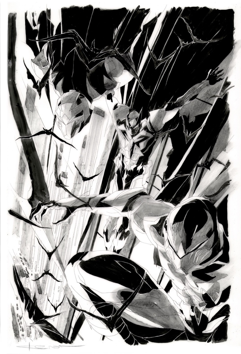 KERON GRANT DC COMICS IMMORTAL LEGEND BATMAN COVER ORIGINAL ART KERON GRANT DC COMICS IMMORTAL LEGEND BATMAN COVER ORIGINAL ART